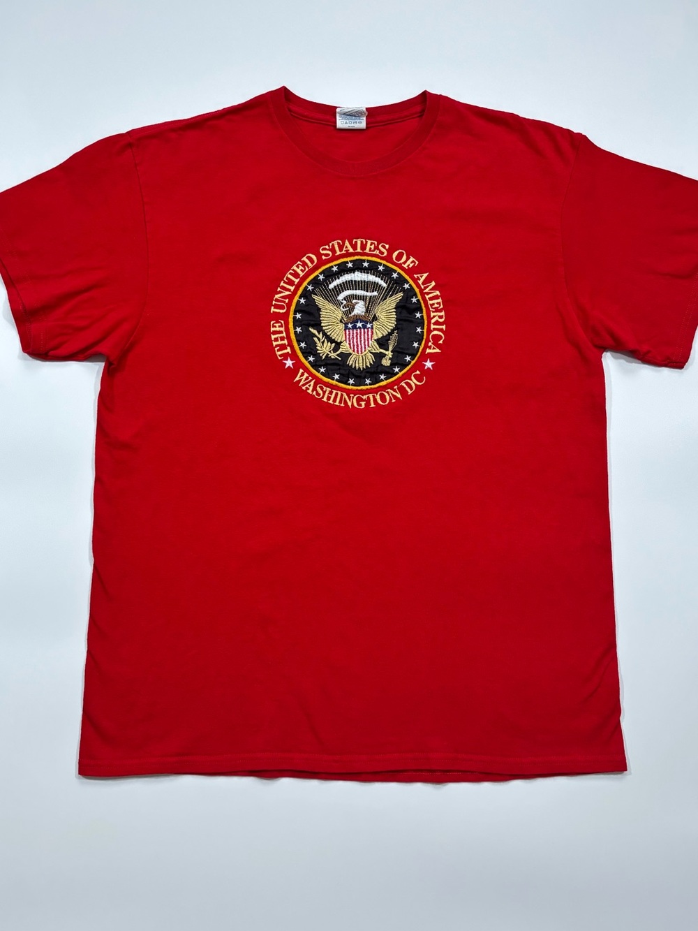 Vintage 100% Preshrunk Cotton USA Washington DC  Embroidered T-Shirt L